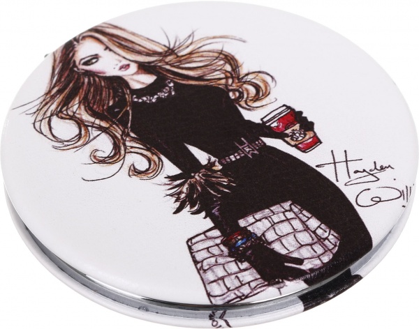 Зеркало карманное косметическое Лідер Канц Модница круглое 6 вариантов в ассортименте 