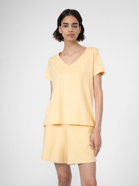 Футболка 4F 4FSS23TTSHF342-73S р.XL желтый