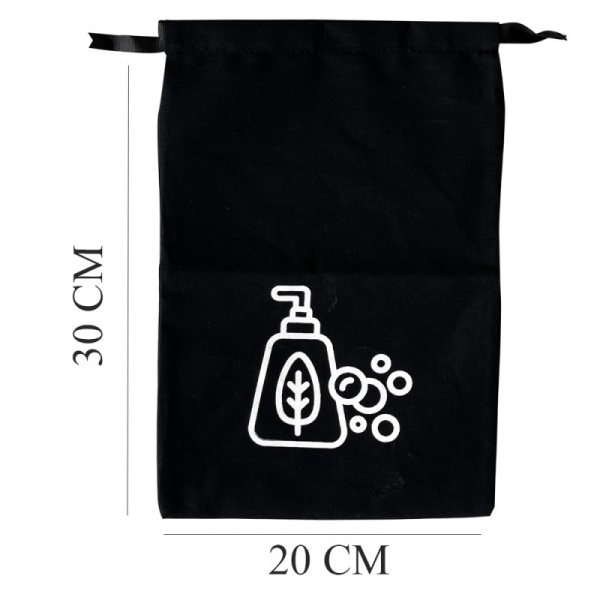 Органайзер текстильний Organize M-soap Soap бавовняний для косметики чорний 200x300 мм