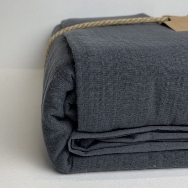 Комплект постільної білизни Muslin Graphite 2.0 графіт SoundSleep 