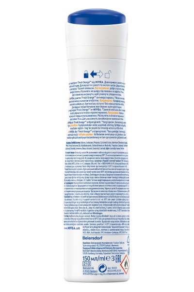 Антиперспирант для женщин Nivea Свежий апельсин 150 мл