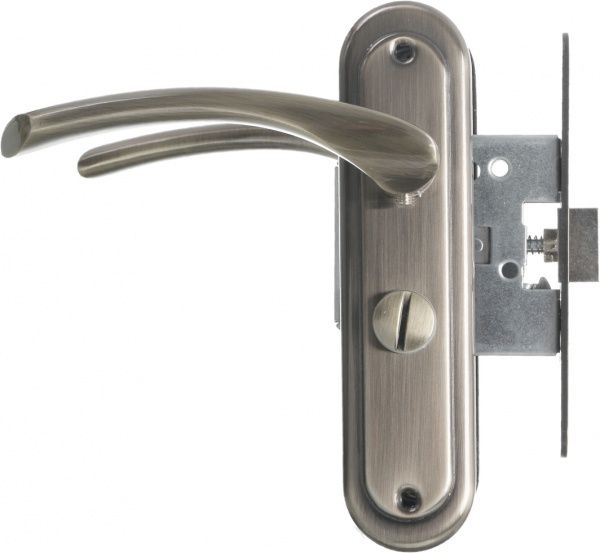 Замок врізний з ручками Blazer санвузловий AB WC 47,5 мм стара бронза