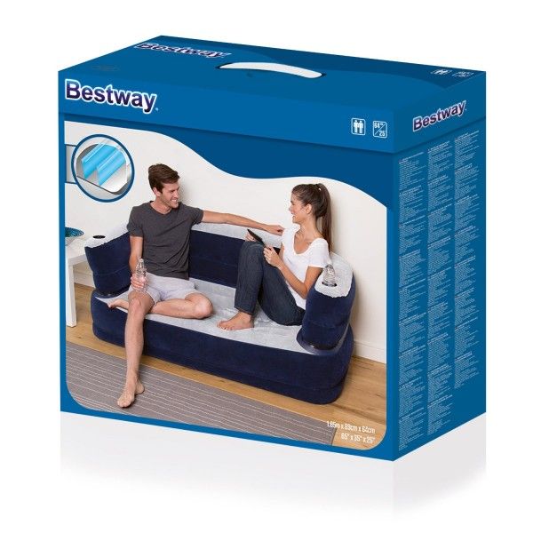 Диван Bestway Deluxe Air Couch 165х89 см надувной синий