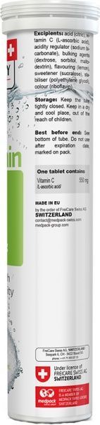 Витамины Swiss Energy шипучие Vitamin C №20 80 г 20 шт. 