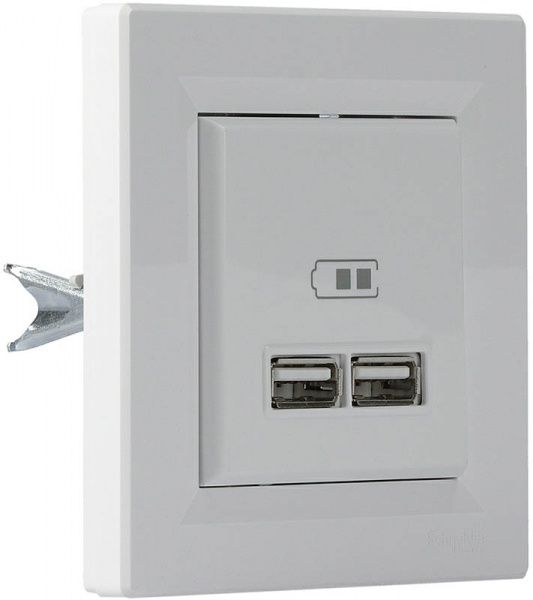 Розетка USB подвійна Schneider Electric Asfora білий EPH2700221
