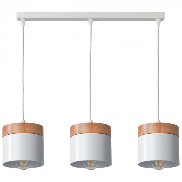 Світильник підвісний Hopfen LOFT ZN 3 PD 3x40 Вт Е27 білий 