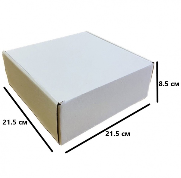 Гофроящик самосборный Т22 белый 215x215x85 мм