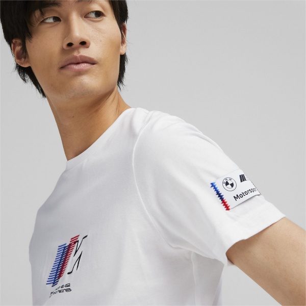 Футболка Puma BMW MMS STATEMENT GRAPHIC TEE PUMA WHITE 53480302 р.M білий