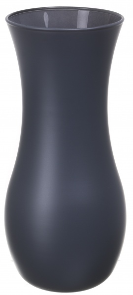 Ваза стеклянная Soft Лилия 25 см серая 