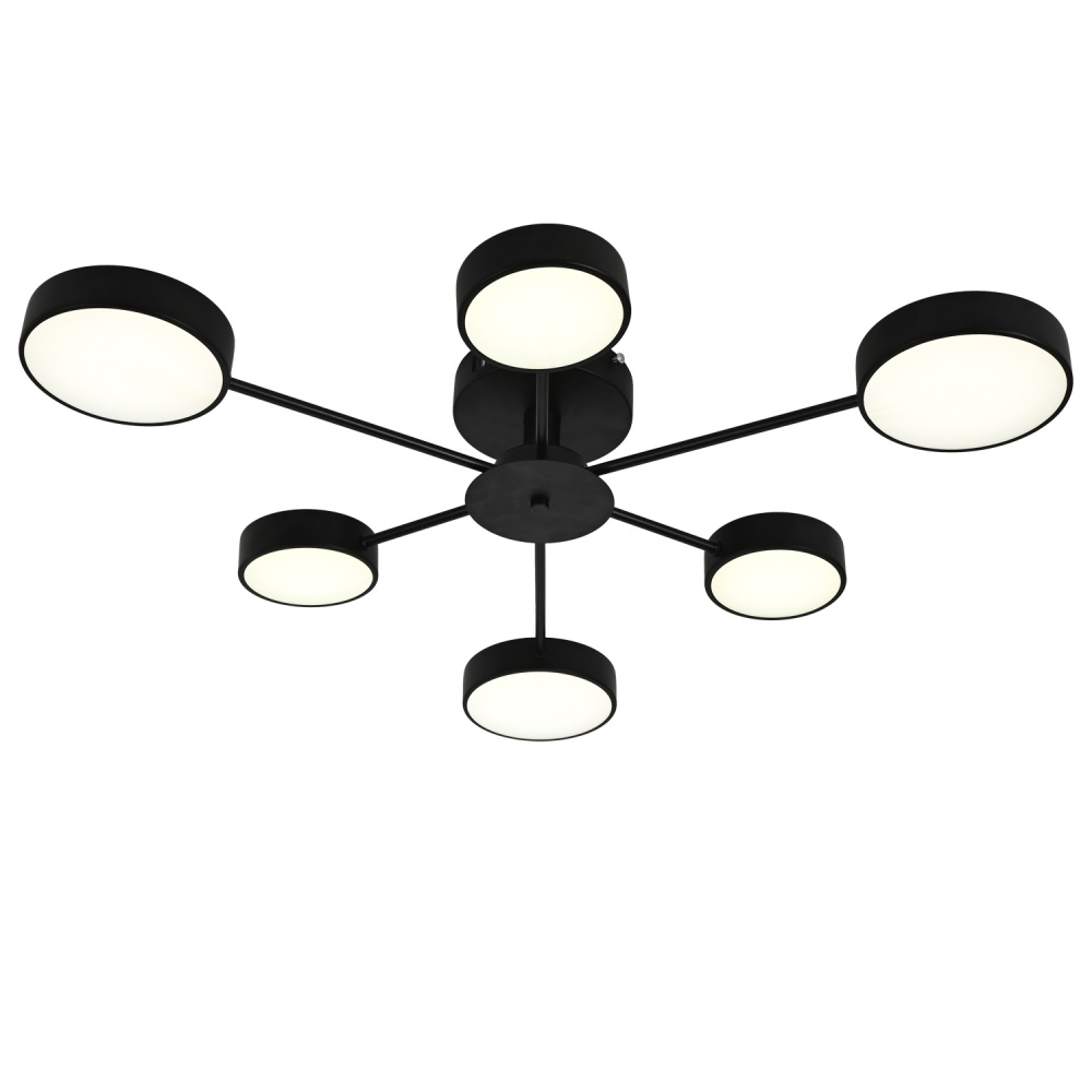 Люстра светодиодная Victoria Lighting с пультом 83 Вт черный Wood/PL6 black