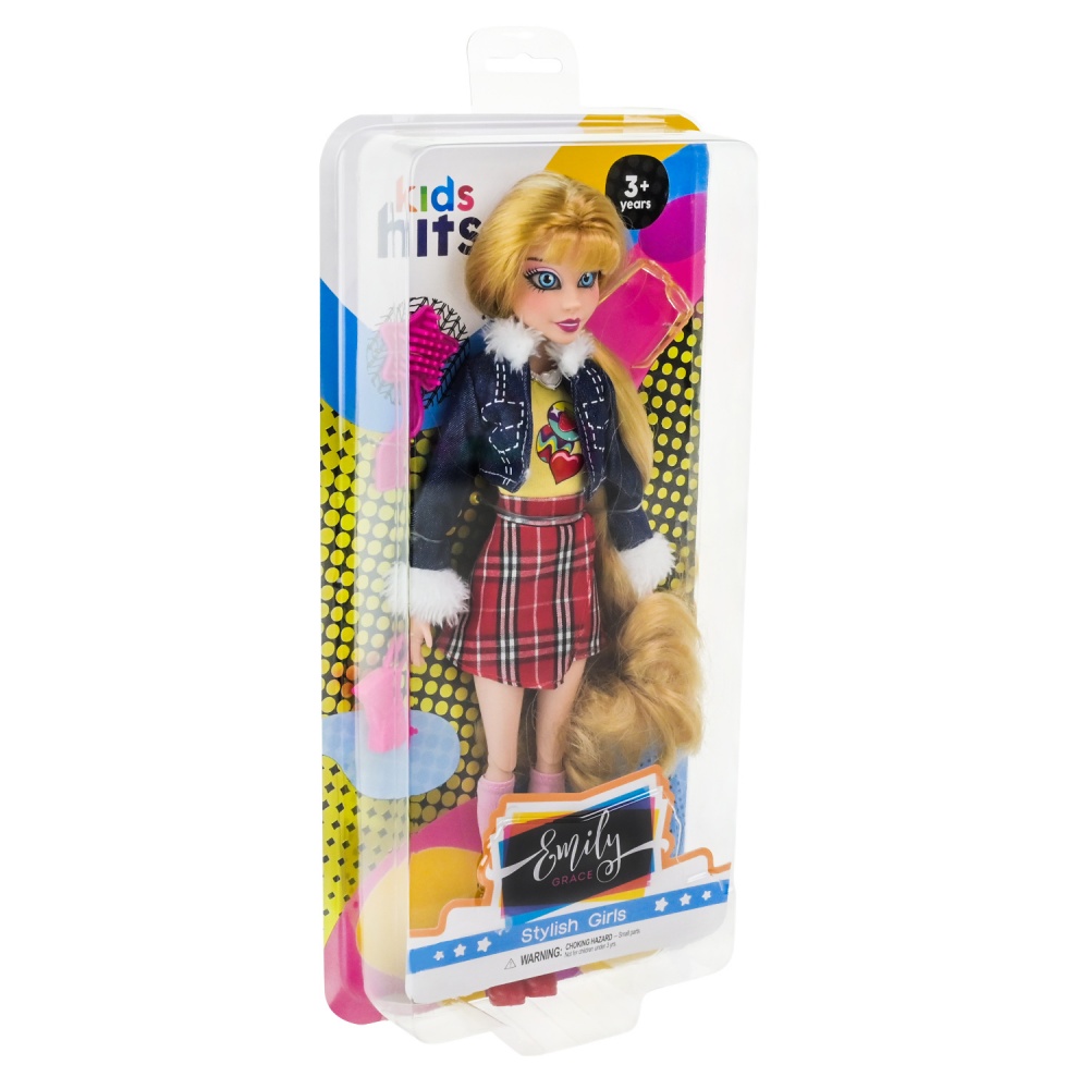 Кукла шарнирная Kids Hits в одежде стиля кэжуал с аксессуарами KH24/006