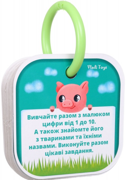 Розвивальна гра Vladi Toys Картки на кільці Лічба. Ферма VT2000-04