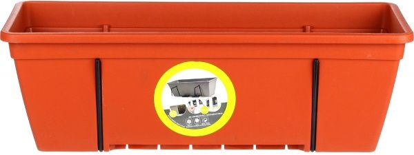 Ящик балконний з кріпленням для квітів Анверсо прямокутний теракот 