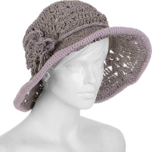 Шляпа one size серо-фиолетовый