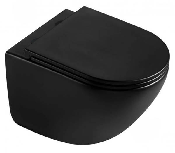 Унітаз підвісний Koller Pool Aqua Rimless black сидіння SoftClose