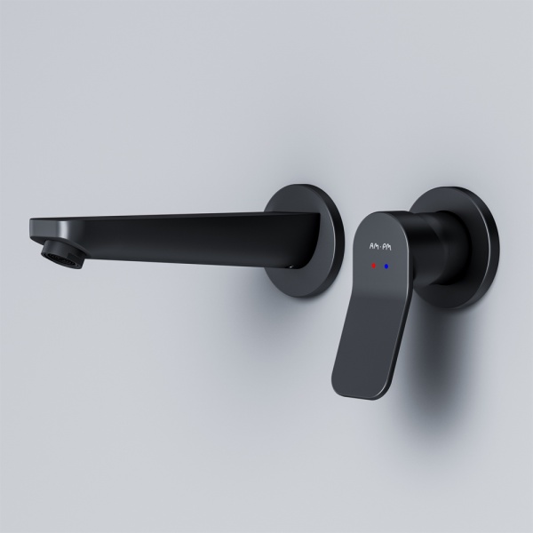 Смеситель для умывальника AM.PM Смеситель для раковины, монтируемый в стену, черный F85A72622 AM.PM X-Joy