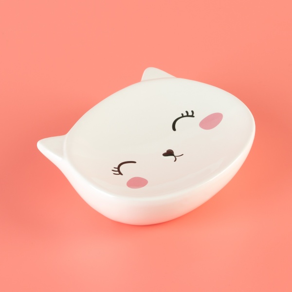Мыльница Cute Cat BA-20 White