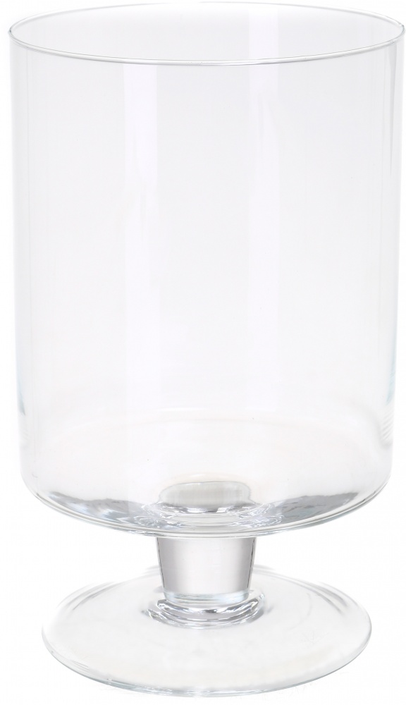 Ваза на ножке Цилиндр d15 25 см прозрачная 20110.4