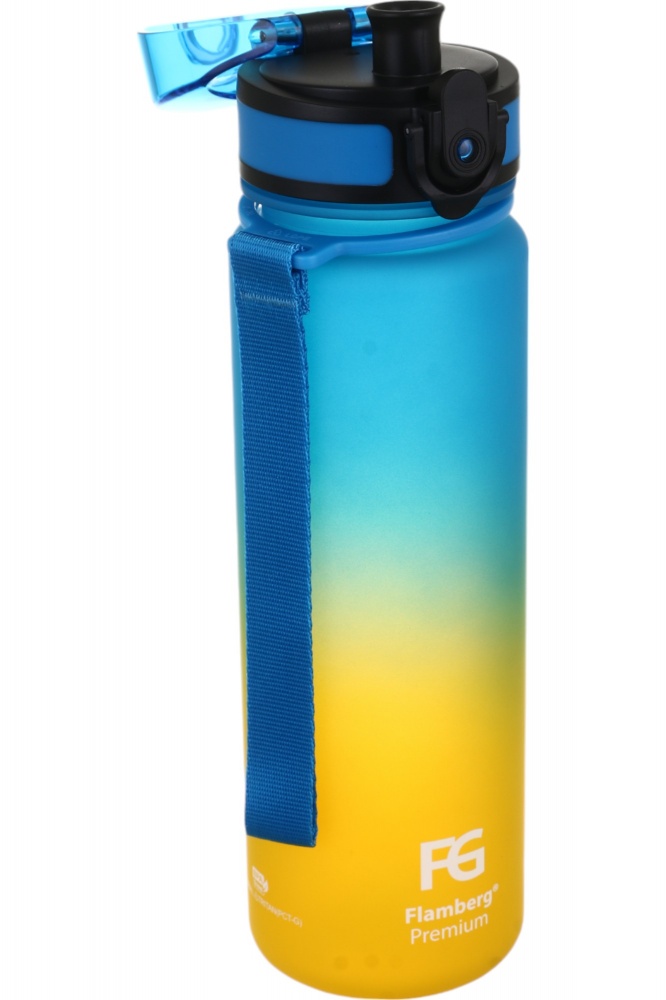 Бутылка для воды Flamberg Premium Fusion 500 мл желтый с голубым