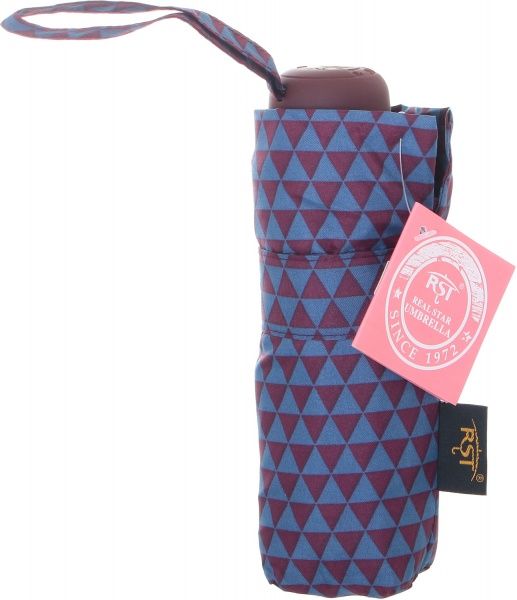 Парасолька Геометрія, складна півавтомат фіолетовий 