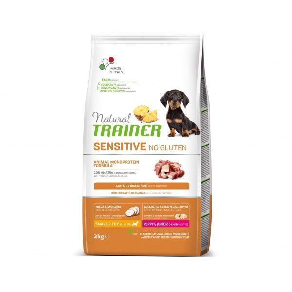 Корм Trainer Natural Sensitive Puppy&Junior Mini утка без глютена 2 кг
