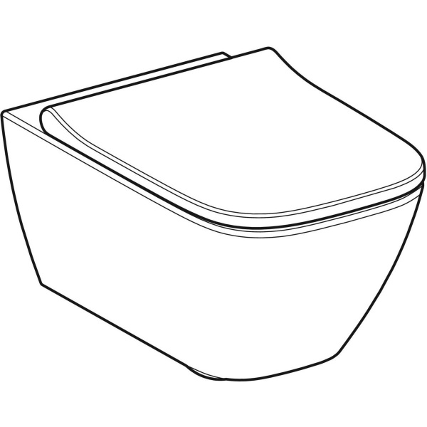 Унитаз подвесной Geberit Smyle Square Rimfree с сиденьем