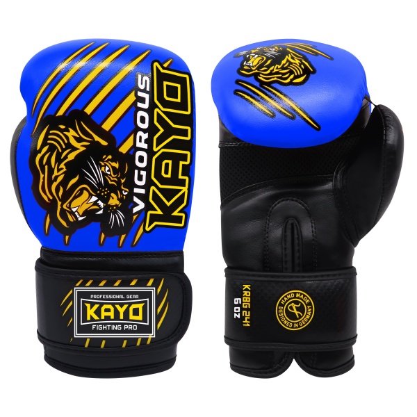 Боксерские перчатки KRBG-241 BLUE-6 6oz черно-синий