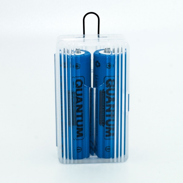 Аккумулятор Quantum с клеммным выступом ICR 18650 2 шт. (ICR18650TH/1500-PB2) 