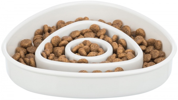 Миска Trixie для собак медленное кормление серая пластик/термопластная резина 0.35 л 15x15 см (25191)