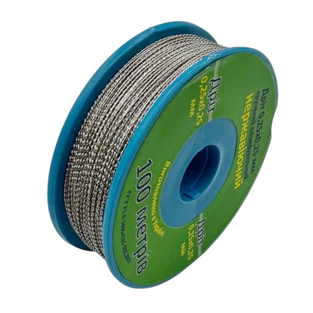 Дріт пломбувальний нержавіючий 200 г 0,5 мм x 100 м