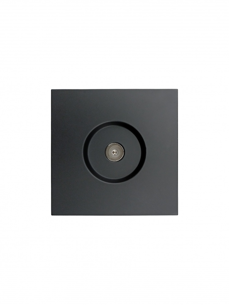 Механизм розетки TV проходная HausMark Juna IP20 черный матовый 7041-1788U2-129