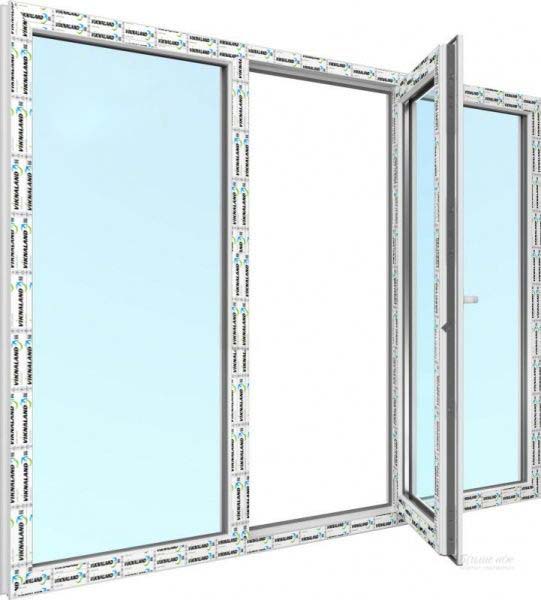 Окно поворотно-откидное VIKNALAND В 58 2050x1400 мм правое 