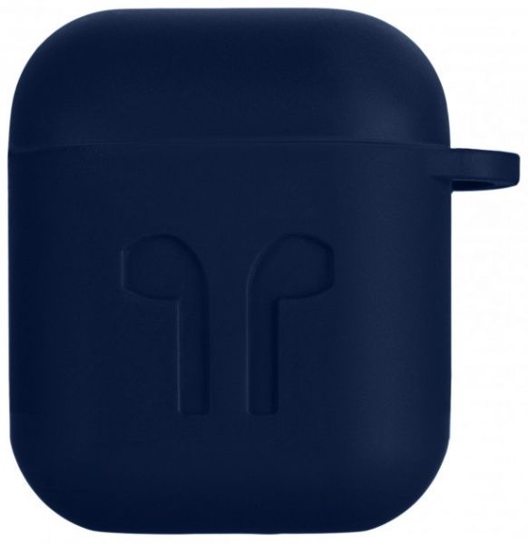 Чохол для навушників 2E для Apple AirPods, Pure Color Silicone Imprint 1.5 мм Navy (2E-AIR-PODS-IBSI-1.5-NV) 