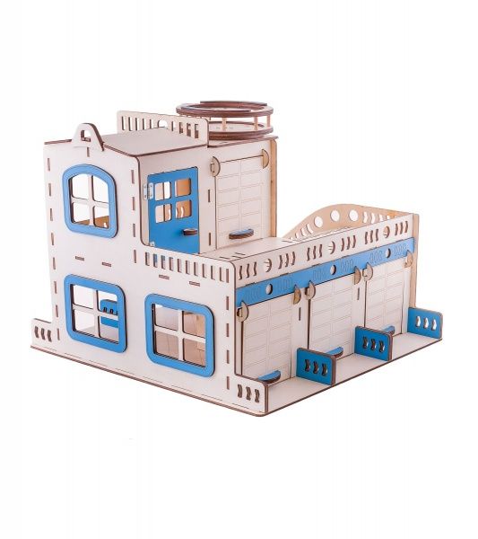 Игрушка деревянная Good Play Гараж для машинок 50х50х40 Мега трек с подсветкой G 004