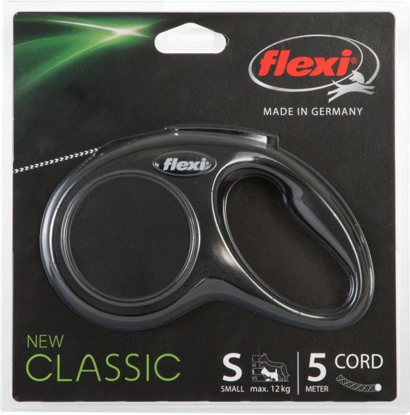 Повідець-рулетка FLEXI Classic S чорний до 12 кг 5 м
