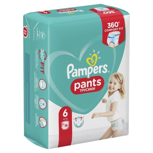 Підгузки-трусики Pampers Pants Розмір 6 (15+ кг) 19 шт.