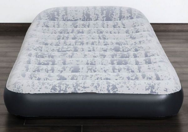Матрац надувний Bestway Tritech Airbed Twin з вбудованим подвійним електронасосом 188х30 см сірий/синій