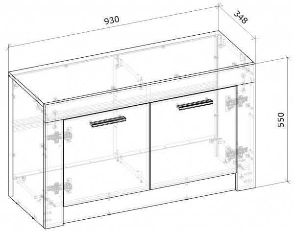 Тумба для обуви Грейд Марлин 348x550 мм / дуб артизан 