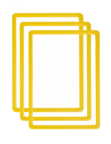 Рамка А4 формата желтая 3 шт.