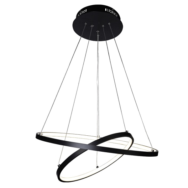 Люстра світлодіодна Victoria Lighting з пультом д/к 80 Вт чорний Hongkong/SP2 black 