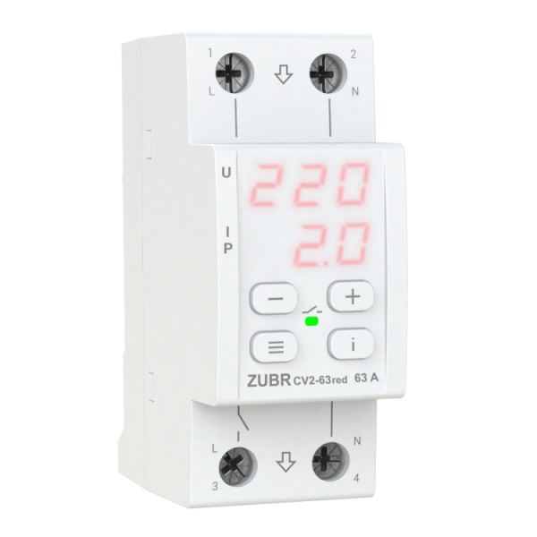 Реле напряжения ZUBR CV2-63 red