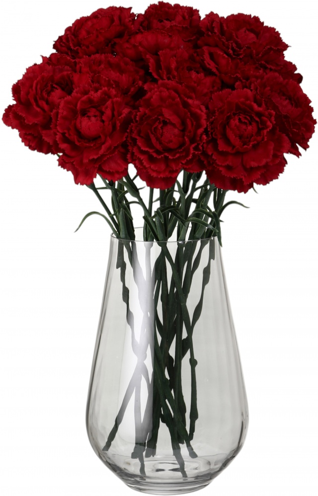 Ваза скляна Wrzesniak Glassworks Luster Optic 28 см сіра 17-9524C black luster