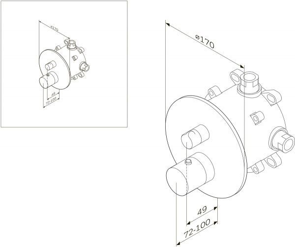 Змішувач для душу AM.PM F8085500 Like
