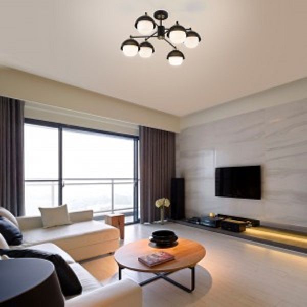 Люстра стельова Strotskis Nocciola 6x60 Вт E27 чорний 70106/6 