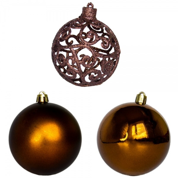 Набор елочных шаров Девилон 251680 d80 мм 3 шт./уп. 