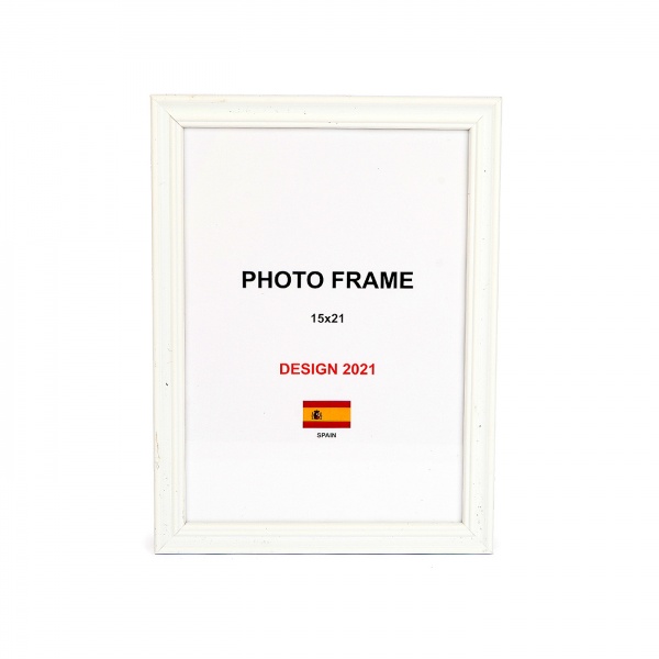 Рамка для фото 1 фото 15x21 см белый матовый 