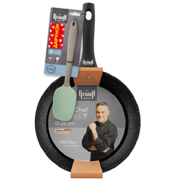 Сковорода Krauff 28 см + лопатка кулінарна 25-45-190