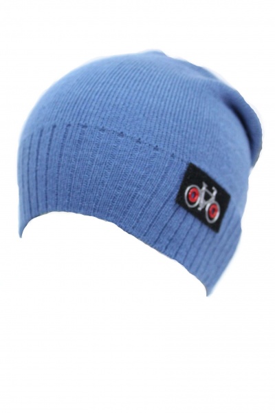 Шапочка дитяча для хлопчиків Kraft+ р.48-50 світло-синій 2306 