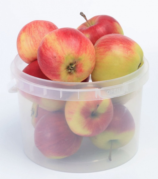 Відро Poliplast з пластиковою ручкою (харчовий пластик) 3 л прозорий 