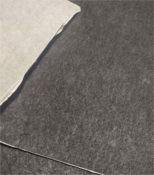 Повсть штучна повсть з клеєвим шаром темно-сіра